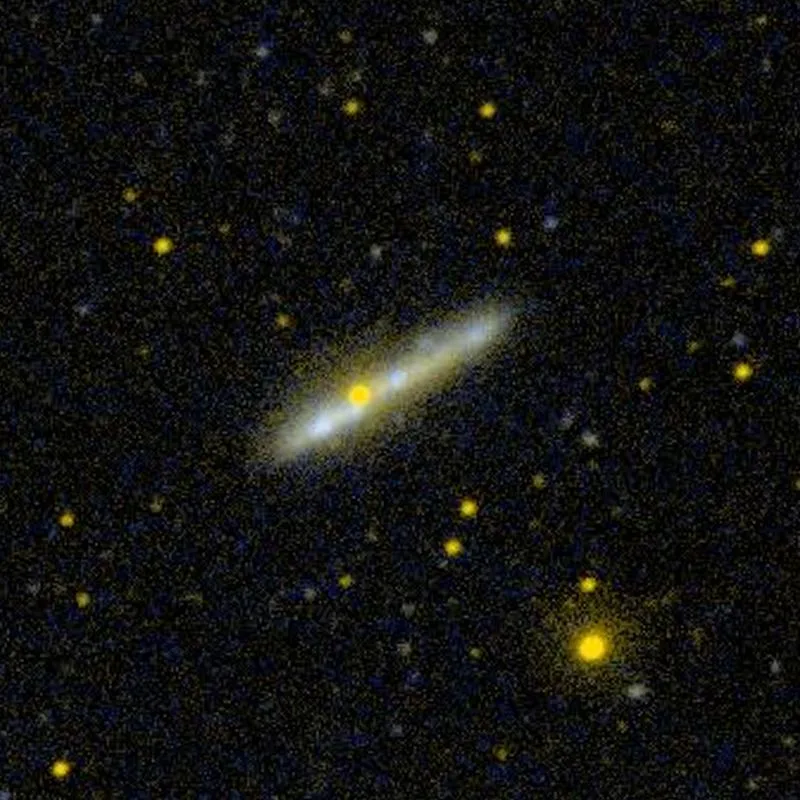 المجرة NGC 1827 برصد GALEX - صورة أرشيفية وليست صورة هابل الجديدة